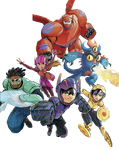 Big Hero 6 team Illustrated Render I