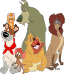 Clipart of Dodger and the gang with Oliver