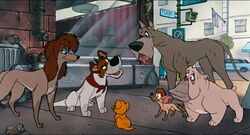 dodger the dog, animation still, disney's oliver &, Stable Diffusion