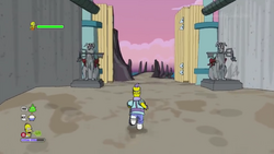 Santa's Little Helper statues with Keyblades.