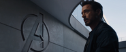 Tony Stark arriving at the Avengers Compound