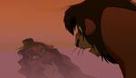 Kovu scared when he sees Scar's reflection instead of his own