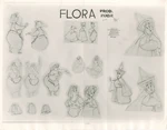 SleepingBeauty1959FloraModelSheet.jpg (672 KB) Model sheet of Flora with drawings by Frank Thomas.