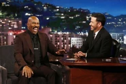 Steve Harvey visiting Jimmy Kimmel Live in August 2017.