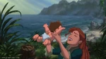 Tarzan's mother tossing her baby son.