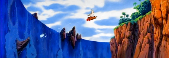 A lucky spike originally guiding Tummi's boat safely to the island