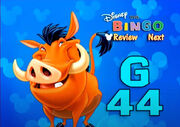 Disney DVD Bingo Pumbaa