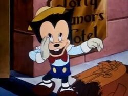 Pete Junior's original design, as seen in Bellboy Donald.