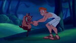 "Boy, am I glad to meet you! I'm Hercules."