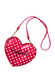 Bolso bandolera en forma de corazón de piel sintética de H&M.