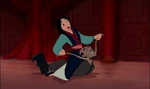 Mulan restrains the archer "Shang, go!"