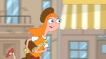 Candace delivering cupcakes in her Fireside Girls uniform