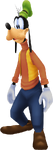 Goofy wearing his original clothes in Kingdom Hearts