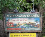 Kilimanjaro Safaris sign