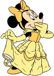 Minnie Mouse dressed as Belle.