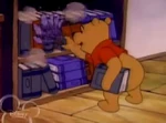 Pooh dusting the shelves