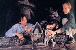 Tim Burton with Henry Selick during production of The Nightmare Before Christmas.