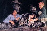 Henry Selick with Tim Burton during production on The Nightmare Before Christmas