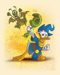 Donald as he appears in Wizards of Mickey.