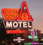 Cozy Cone sign at Cars Land