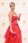 Kaley Cuoco arrives at the 66th annual Emmy Awards in August 2014.