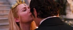 Glinda giving Oscar the kiss of protection.