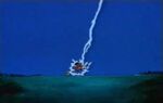 Pumbaa zapped by lightning