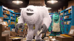The Yeti working with Mike and Sulley in the mailroom