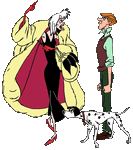 Cruella, Roger Radcliffe and Pongo