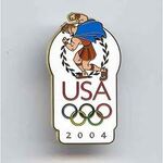 a 2004 olympics pin with hercules on it