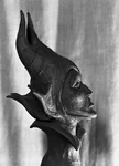 A clay reference model of Maleficent's head by Marc Davis.