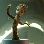 Baby Groot bailando la canción “I Want You Back” de Jackson 5.