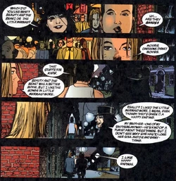 The conversation between Didi (Death), Sexton and Theo in Death: The High Cost of Living.