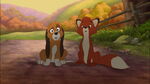 Copper and Tod at the end of "The Fox and the Hound 2"