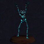 Collectible figure of the neon Blue Skeleton