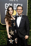 Christian Slater and his wife, Brittany Lopez attending the 75th Golden Globe Awards in January 2018.