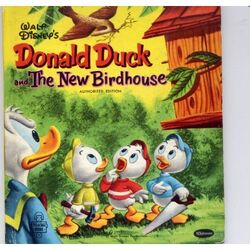 Donald duck and the new birdhouse.jpg