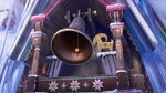The bell being pulled in to be rang again