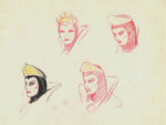 Concept art of the Evil Queen's head.