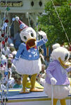 Grandma and Donald at Donald's 50th Birthday Parade in Walt Disney World Resort.