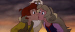 Taran and Eilonwy's unexpected kiss.