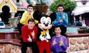 The Wiggles with Mickey Mouse in Toontown