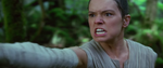 Rey shoots at Stormtroopers during the attack on Takodana.