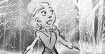 Elsa singing Into the Unknown Concept Art