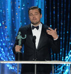 Leonardo DiCaprio speaks onstage at the 22nd annual Screen Actors Guild awards in January 2016.