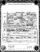 Walt Disney's Death Certificate