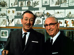 Walt with his brother Roy O. Disney.