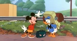 Mickey and Donald during the song "On the Open Road"