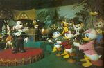 Huey, Dewey, and Louie as a part of the Mickey Mouse Revue orchestra