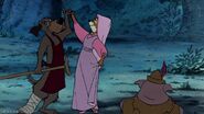 Maid Marian about to dance with Otto.